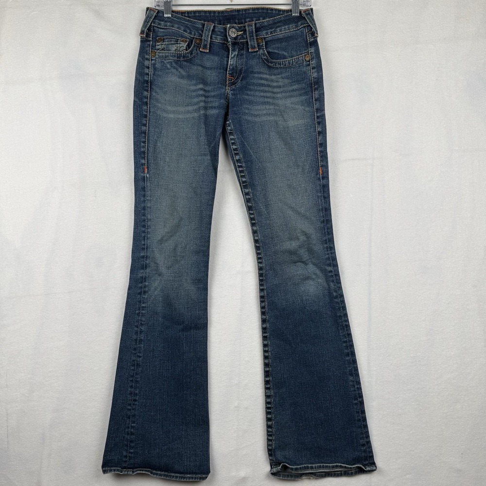 True Religion Bobby 10-500 Flare Leg Blue Jeans Women's 29x31 Made in‎ USA